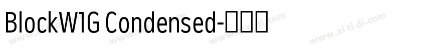 BlockW1G Condensed字体转换